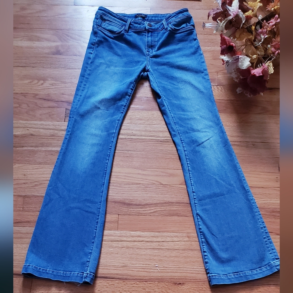 Massimo Dutti Women Blue Flare Leg Jeans Denim Sz 6
